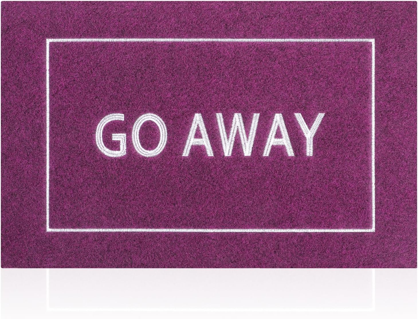 Go Away Doormat, Funny Front Door Welcome Mat for Porch, Durable Non Slip Rubber