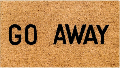 Please Leave By pm Natural Coir Doormat with Non-Slip Backing 