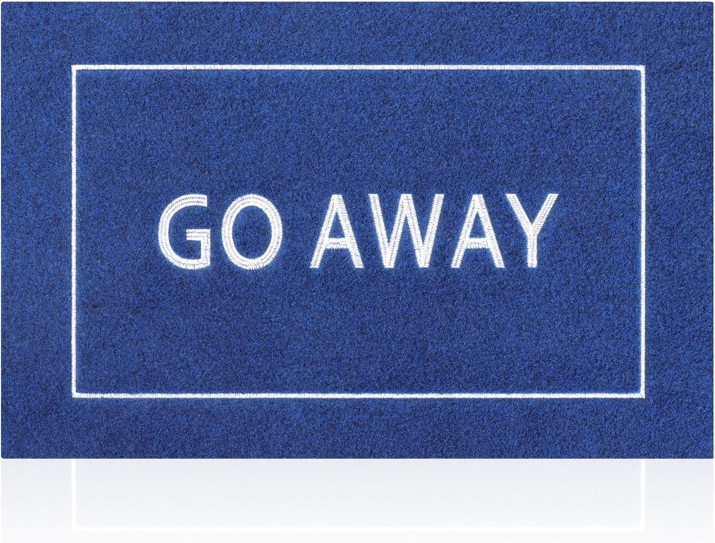 Go Away Doormat, Funny Front Door Welcome Mat for Porch, Durable Non Slip Rubber
