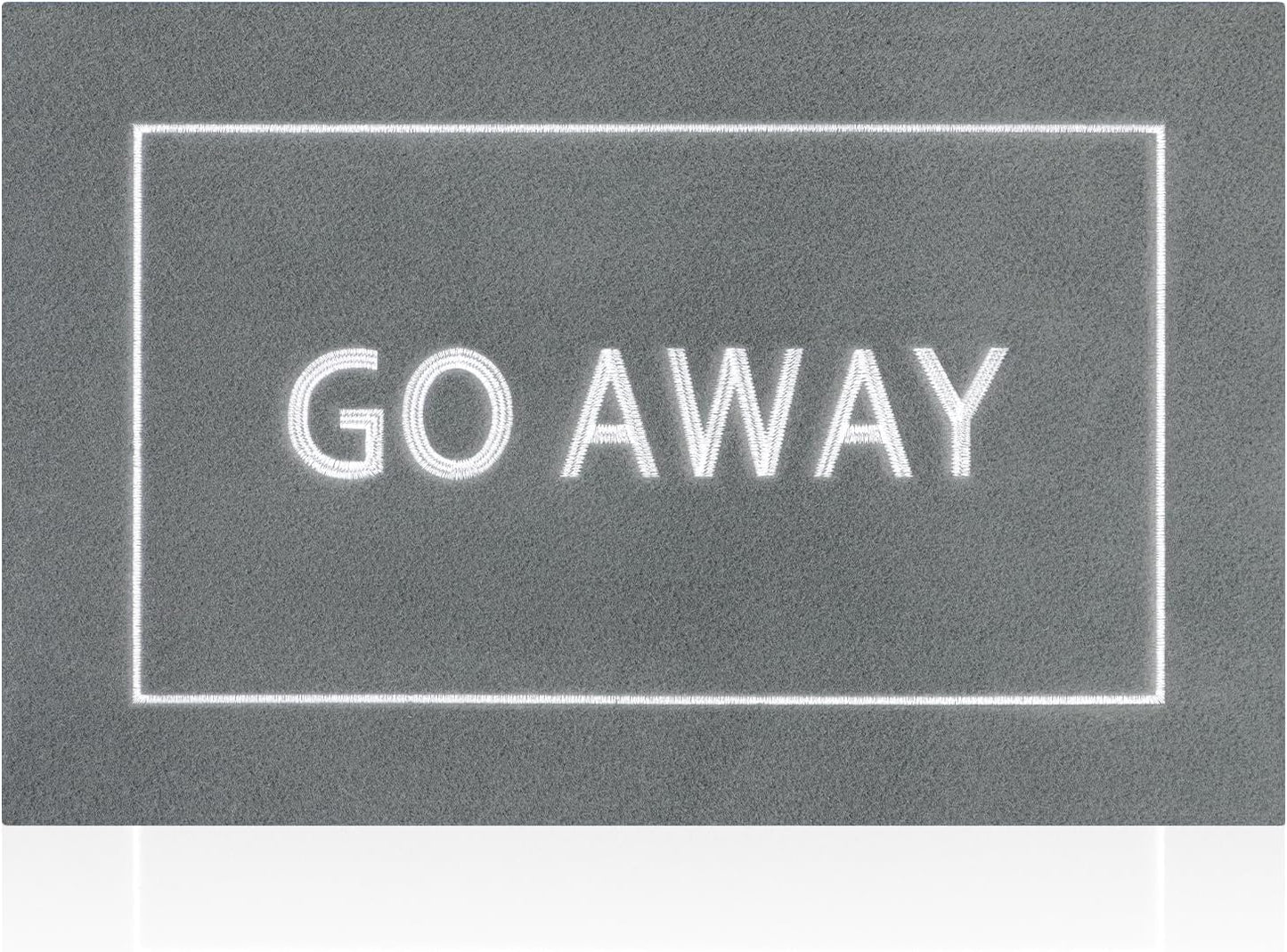 Go Away Doormat, Funny Front Door Welcome Mat for Porch, Durable Non Slip Rubber