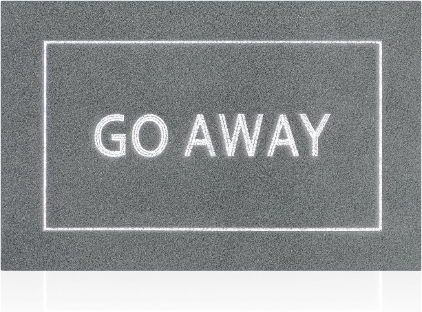 Go Away Doormat, Funny Front Door Welcome Mat for Porch, Durable Non Slip Rubber