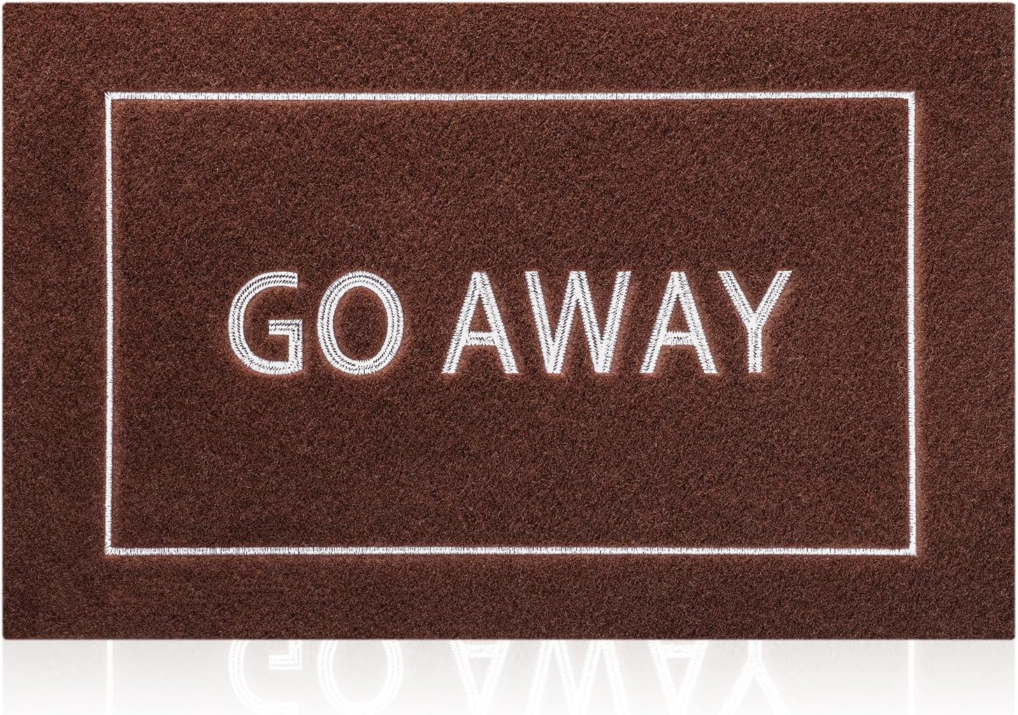 Go Away Doormat, Funny Front Door Welcome Mat for Porch, Durable Non Slip Rubber